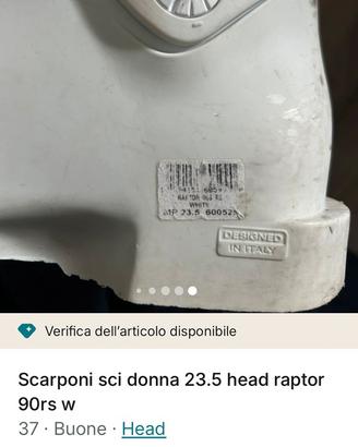 Scarpone Head Raptor racing rs 90