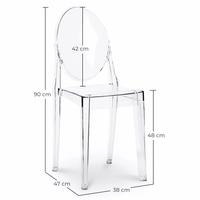 Kartell Victoria Ghost,4  Sedie, Nero Lucidido