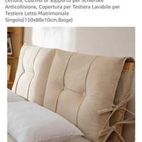 cuscini testiera letto beige imbottiti nuovi 
