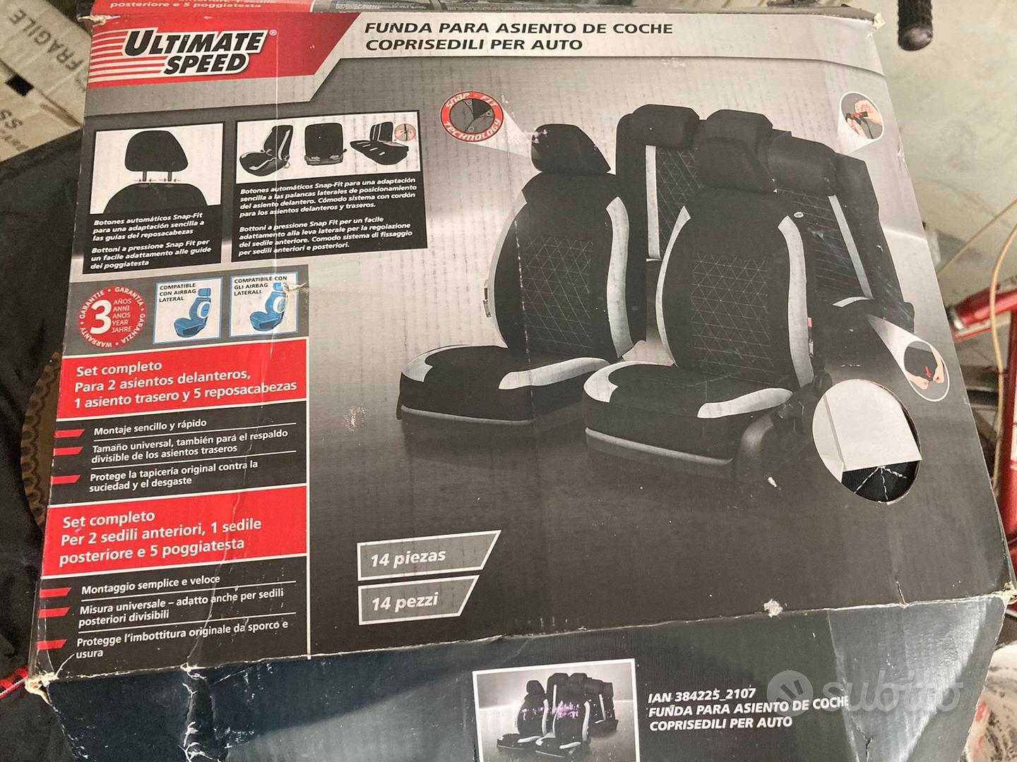 COPRISEDILI AUTO UNIVERSALI Per Sedili Con Airbag Laterale