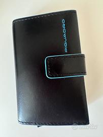 PIQUADRO - Portacarte Blue Square RFID Pelle e Met