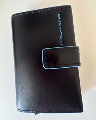 PIQUADRO - Portacarte Blue Square RFID Pelle e Met