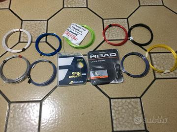 Corde per racchetta tennis cal. 1,25