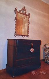 Comò 800 inglese 5 cassetti - Specchiera