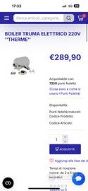 Boiler truma elettrico 220v "therme"'