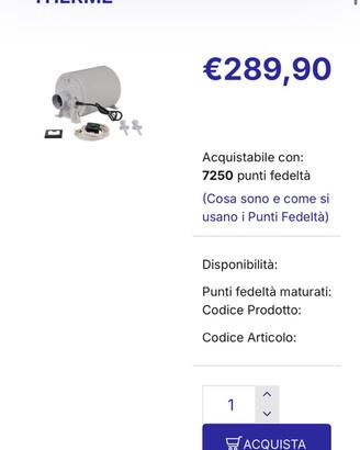 Boiler truma elettrico 220v "therme"'