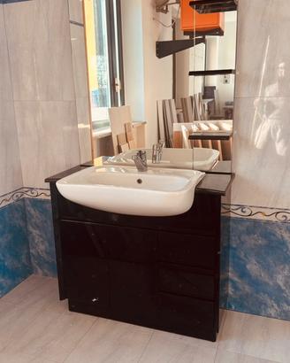Mobile arredo bagno nero lucido