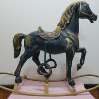 CAVALLO A DONDOLO ANNI 50, CANOVA, CON DECORI