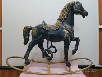 CAVALLO A DONDOLO ANNI 50, CANOVA, CON DECORI