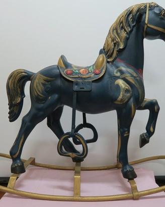 CAVALLO A DONDOLO ANNI 50, CANOVA, CON DECORI