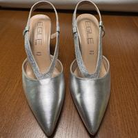 Scarpe donna con tacco tg.39 argento - EGLE Milano
