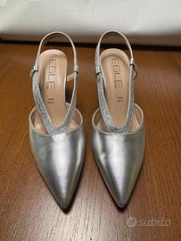 Scarpe donna con tacco tg.39 argento - EGLE Milano