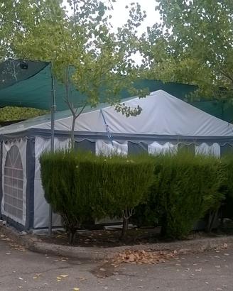 Tendone per feste Original 6x8m PVC 900, Grigio/Bi