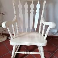 Sedia a dondolo shabby