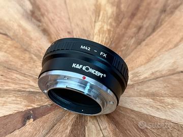 Anello adattatore obbiettivi M42 FujiX Fujifilm