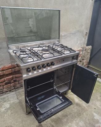 Cucina GAS LOFRA Inox 5 Fuochi e Forno Acciaio 90