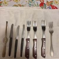 Lotto posate vintage inox e metallo argentato