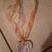 collana vintage donna con ciondolo a cuore