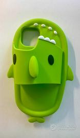 Cover Iphone 15 ciabattina verde Kawaii