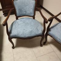 Coppia Poltroncine Antiche/Stile D'Epoca in Legno 