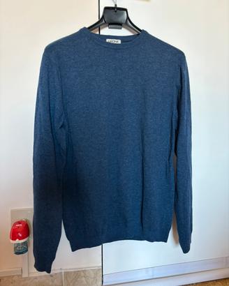 Maglione Leone Made in Italy blu – girocollo
