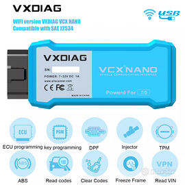 VXDIAG VCX NANO Scanner OBD2 WIFI Lettore Codici
