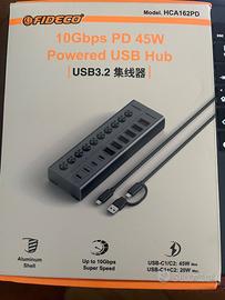 Fideco hub usb 10 porte 45w