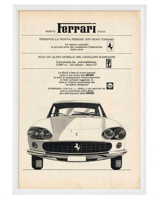 Ferrari GT330 Quadro Vintage Pubblicità vintage 