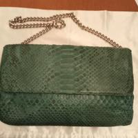 Borsa in vero pitone verde