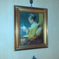 Quadro Ragazza che legge - dipinto olio