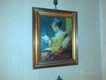 Quadro Ragazza che legge - dipinto olio