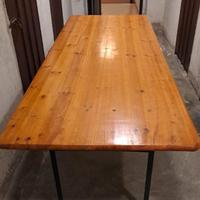 TAVOLO BIRRERIA/GIARDIANO IN LEGNO PIEGHEVOLE 2M.