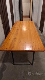 TAVOLO BIRRERIA/GIARDIANO IN LEGNO PIEGHEVOLE 2M.