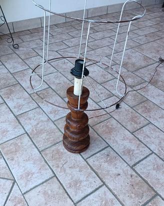 Abajour in radica di ulivo