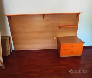 Testata Letto Boiserie con Comodino Artigianale