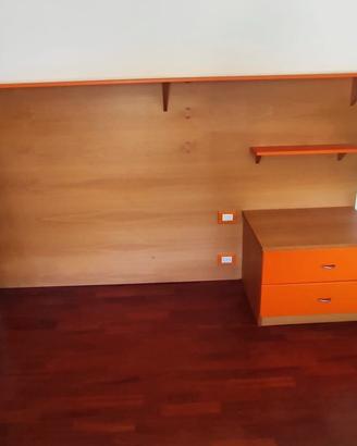 Testata Letto Boiserie con Comodino Artigianale