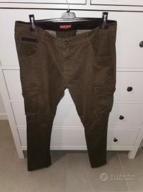 Pantalone cargo Frankie Malone tg 56 verde scuro