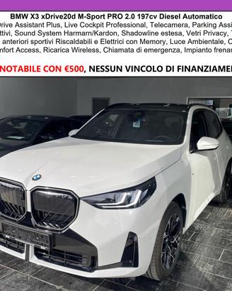 BMW X3 XDrive20d M-Sport PRO NEW MODEL C19" Tetto