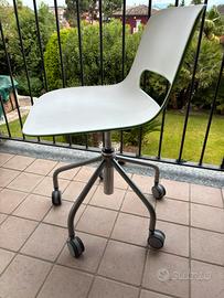 Sedia scuola/ufficio 5 ruote - schienale verde