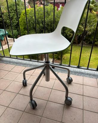 Sedia scuola/ufficio 5 ruote - schienale verde