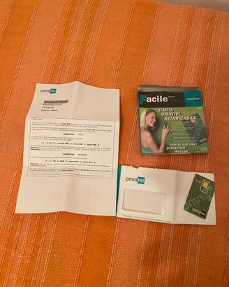 Confezione sim omnitel da collezione rarissima
