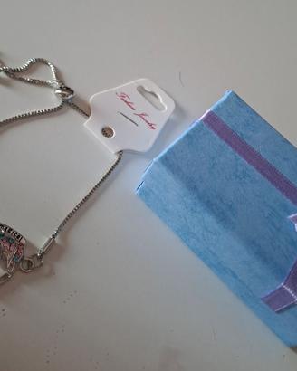 Bracciale argento925 con pendente unicorno
