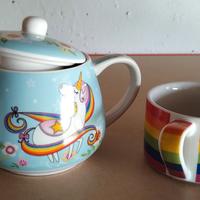 tisaniera con tazza unicorno