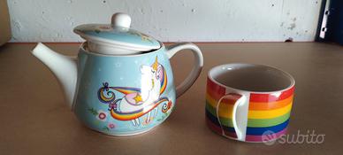 tisaniera con tazza unicorno