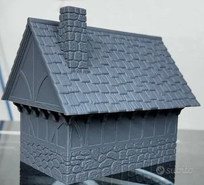 Casa per diorami stampata in resina 10k