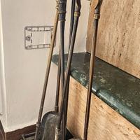 Attrezzi camino ottone