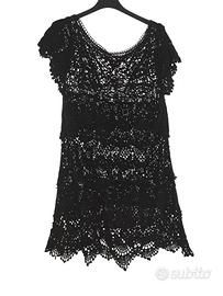 maglia all'uncinetto e pizzo 