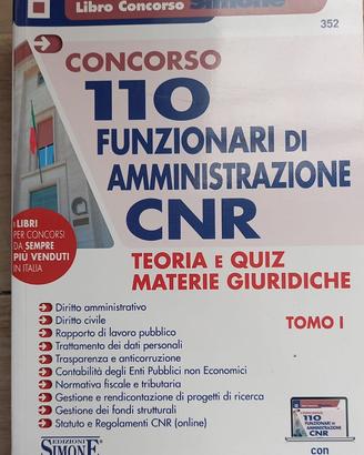 libro materie giuridiche concorso Cnr funzionari