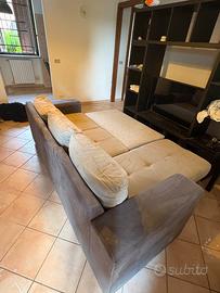 Divano letto angolare con cassettone