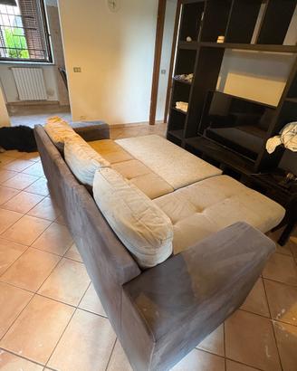 Divano letto angolare con cassettone